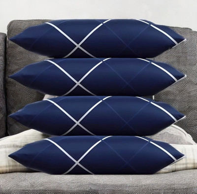Urmila Creation Microfibre Sleeping Pillow Pack of 4 Solid LUXURY(Blue)