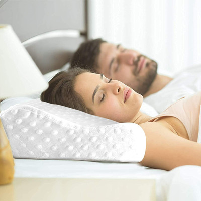 RUSHABH ENTERPRISE Memory Foam Geometric Orthopaedic Pillow Pack of 1(White)