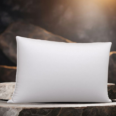 brightjex Microfibre Solid Sleeping Pillow Pack of 1(White)