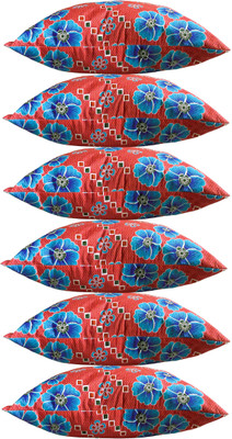 Navi collection Microfibre Abstract Sleeping Pillow Pack of 6(PINK CHECK)