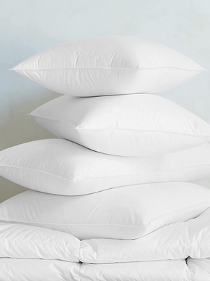 Mojo PILLOW Polyester Fibre Solid Sleeping Pillow Pack of 4(White)