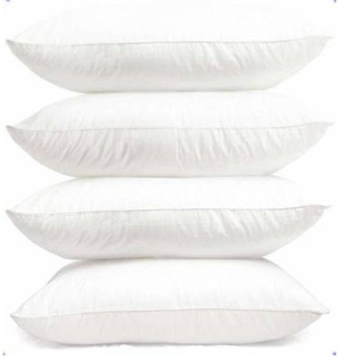 TSAYA 202400-4-16*26 Polyester Fibre Solid Sleeping Pillow Pack of 4(White)