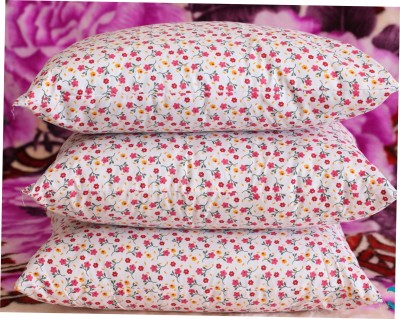 KVASTRA Microfibre Floral Sleeping Pillow Pack of 3(Multicolor)