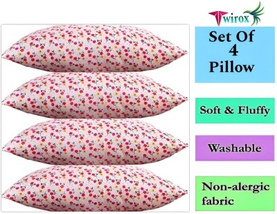 TWIROX LUXURY Polyester Fibre Abstract, Floral Sleeping Pillow Pack of 4(PRINTED)