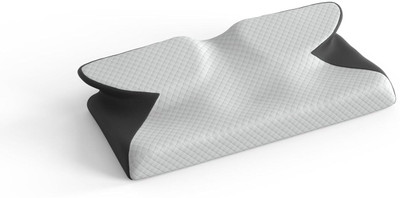 Catron Contour Memory Foam Pillow Ergonomic Cervical Sleeping Pillows with Breathable Polyester Fibre Geometric Orthopaedic Pillow Pack of 1(White-Black)