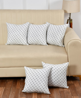 REST NEST Microfibre Solid Cushion Pack of 5(White)