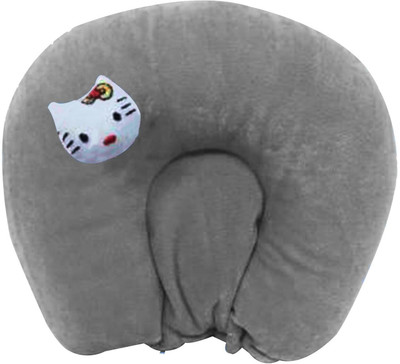 ANICARE Mustard Seeds Solid Baby Pillow Pack of 1(Grey)