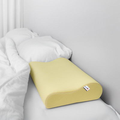 Sleepwell Polyester Fibre Sleeping Pillow Pack of 1 Solid(Yellow)