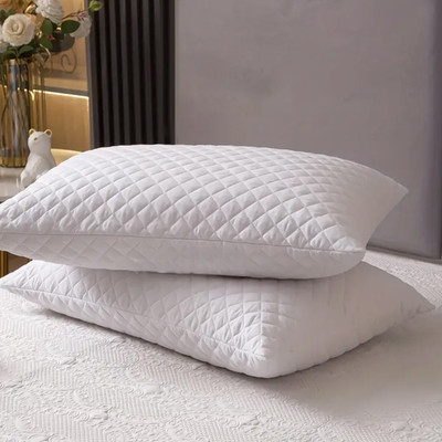 Maanisha Enterprises Microfibre Sleeping Pillow Pack of 2 Solid(White)