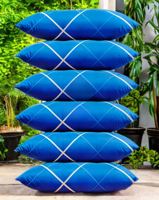 GUNVAR INDIA PRIVATE LIMITED Polyester Fibre Sleeping Pillow Pack of 6 Solid LUXURY(Blue)