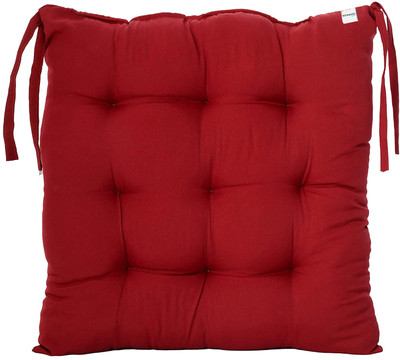 HOMESTIC by Kuber Industries Microfibre Solid Chair Pad Pack of 1(Maroon)