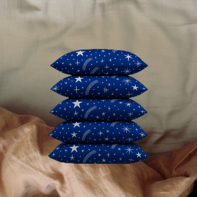 CATHROL Polyester Fibre Sleeping Pillow Pack of 5 Abstract 5 Pillows(Blue)