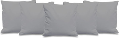 Bhumi Impex Cushion filler Microfibre Solid Cushion Pack of 5(Light Grey)
