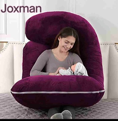 JOXMAN Pregnancy pillow Polyester Fibre Solid Pregnancy Pillow Pack of 1(Wine)