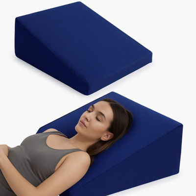PUMPUM OrthoSeries Foam Solid Orthopaedic Pillow Pack of 1(Dark Blue)