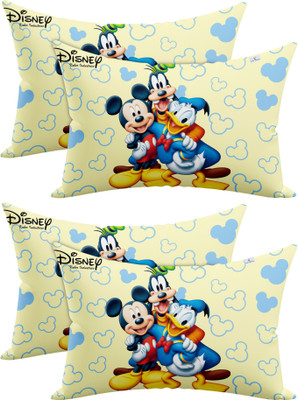 KUBER INDUSTRIES Microfibre Toons & Characters Baby Pillow Pack of 4(Yellow)