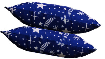 Swikon star Microfibre Abstract Sleeping Pillow Pack of 2(Blue)