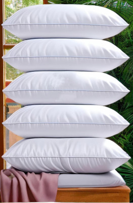 GUNVAR INDIA PRIVATE LIMITED LUXURY Polyester Fibre Solid Sleeping Pillow Pack of 5(White)