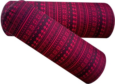 Swikon star Microbeads Abstract Sleeping Pillow Pack of 2(Maroon, Black)