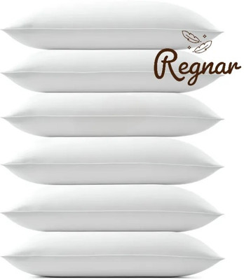 Regnar Cotton Sleeping Pillow Pack of 6 Solid Luxury(White)