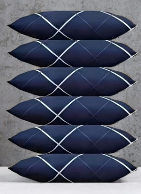 Urmila Creation Polyester Fibre Sleeping Pillow Pack of 6 Solid LUXURY(Blue)