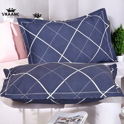 vraanc Luxury Microfibre Abstract Sleeping Pillow Pack of 2(Blue)