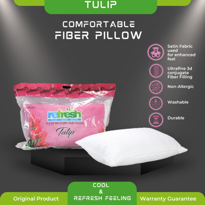 rhd fabric covering for enhanced Microfibre Solid Sleeping Pillow Pack of 1(White)