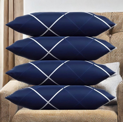 Urmila Creation Microfibre Sleeping Pillow Pack of 4 Solid LUXURY(Blue)