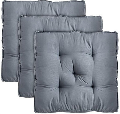 Barbican Microfibre Solid Chair Pad Pack of 3(CHPD-GREY-P3)