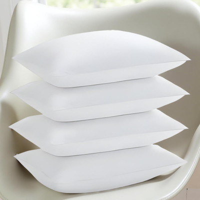 CIEZAR Microfibre Sleeping Pillow Pack of 4 Solid(White)