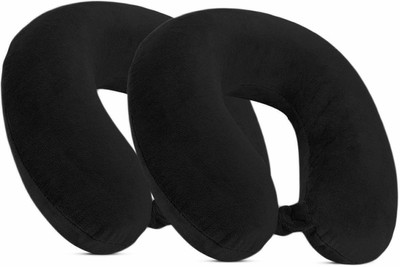 JSR Fashion Polyester Fibre Abstract Travel Pillow Pack of 1(Multicolor)