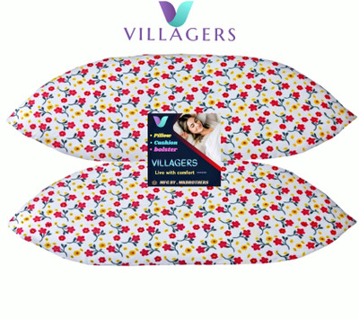 VILLAGERS LUXURY Microfibre Abstract Sleeping Pillow Pack of 2(Multicolor)