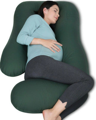 Soo Jaoo Maternity Pillow Microfibre Solid Pregnancy Pillow Pack of 1(Green)