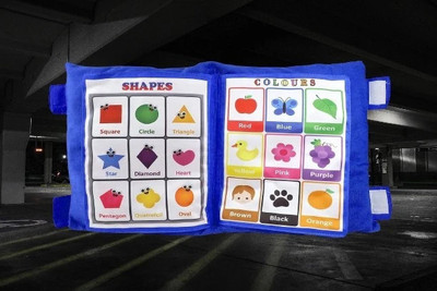 Sharvil Cotton Baby Pillow Pack of 1 Solid Abcd Pillow For Kids(Multicolor)