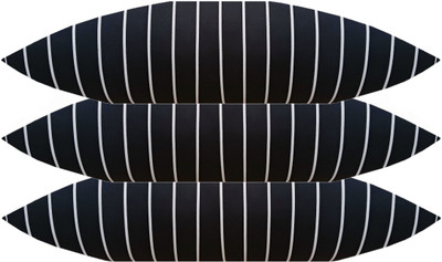 Swikon star Microfibre Stripes Sleeping Pillow Pack of 3(Black)