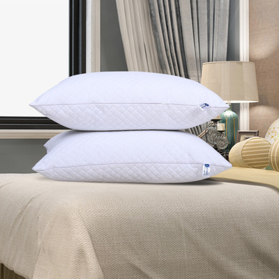 YORA HomeStyle Cloud Microfibre Solid Sleeping Pillow Pack of 2(White)