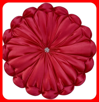 GTX Microfibre Solid Floor Cushion Pack of 1(Red)