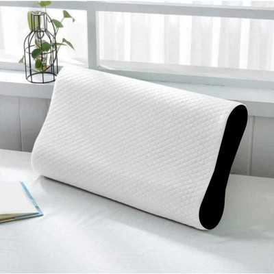 OrkaSleep Eco Orthopedic Contour Neck Support Pillow for Sleeping, Neck & Shoulder Pain Memory Foam Solid Sleeping Pillow Pack of 1(White)