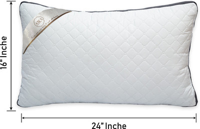 AYKA Microfibre, Polyester Fibre Sleeping Pillow Pack of 1 Geometric AYKA_EXOTICA_BOX_16*24(White, Grey)