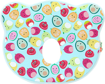 Oyo Baby Memory Foam Pillow For Kids For Extra Neck Support Memory Foam Fruits Baby Pillow Pack of 1(Sky Blue)