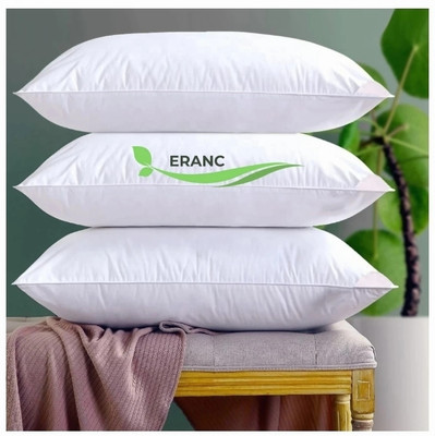 V.R.ENTERPRISES LUXURY Cotton Solid Sleeping Pillow Pack of 3(White)