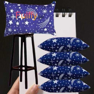 fulffystyl Microfibre Sleeping Pillow Pack of 5 Abstract SOFT(Blue)
