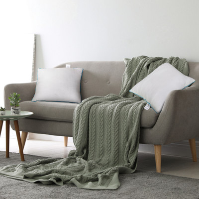 Sh Creation And Handlooms Microfibre Cushion Pack of 1 Solid Designer & Decorative Cushion Square Shapes for your Luxuries (Size16X16 Inches)(Blue White)