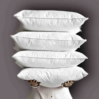 Urmila Polyester Fibre Sleeping Pillow Pack of 4 Abstract LUXURY(White)