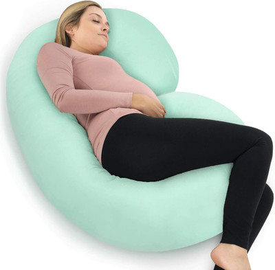 KWALITY DREAMS Luxury Polyester Fibre Solid Pregnancy Pillow Pack of 1(Sky Blue)