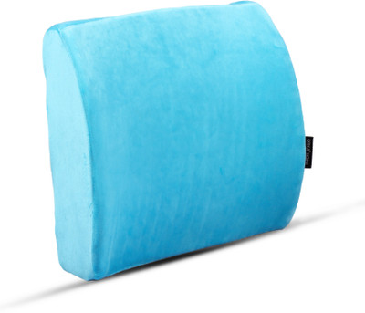 ORKA Memory Foam Solid Lumbar Pillow Pack of 1(Sky Blue)