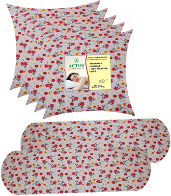 ACTOS Microfibre Solid Bolster Pack of 7(Multicolor1)