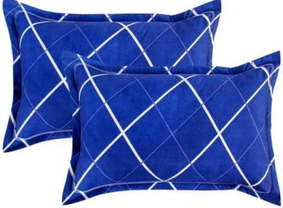 YPOLOIPO LUXURY Polyester Fibre Abstract Sleeping Pillow Pack of 2(Blue)