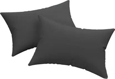 Pisaganj Microfibre Solid Sleeping Pillow Pack of 2(Grey)