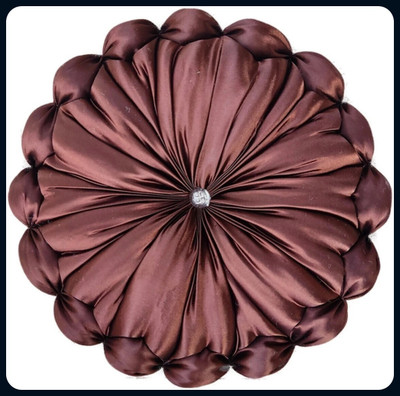 RACCOON Decorative Touch Microfibre Solid Cushion Pack of 1(Brown)